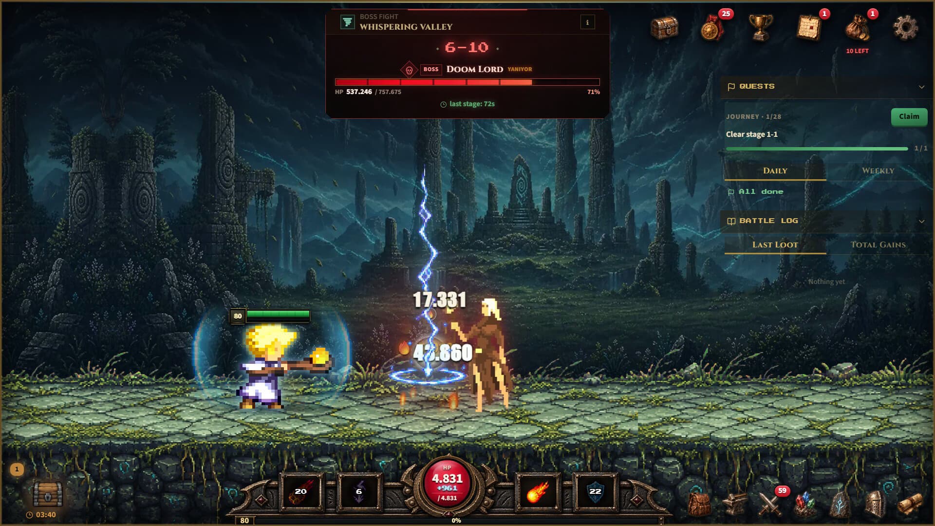 Chest & Blade ekran görüntüsü: Savaşçı sahada