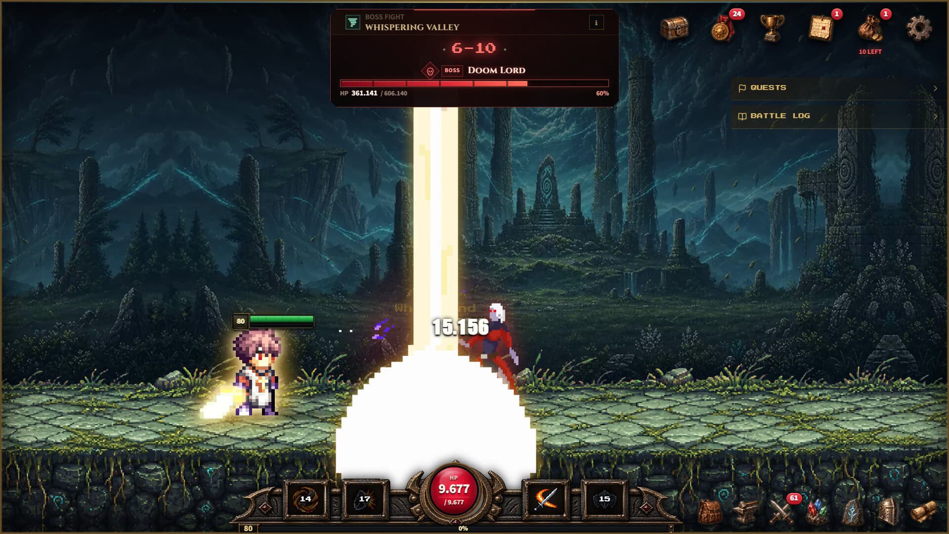 Chest & Blade ekran görüntüsü: Boss savaşı